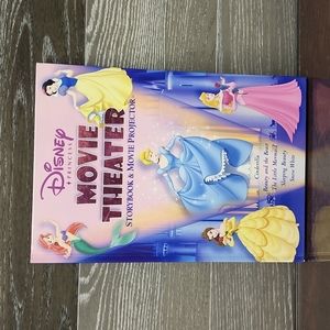 Disney princess movie theater story book and projector ( missing projector) just
